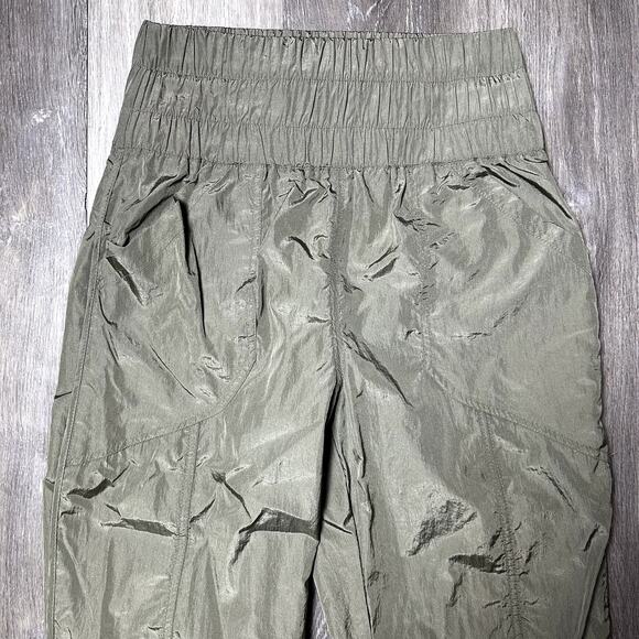 Free People Movement Army Green Nylon Joggers - Picture 3 of 7